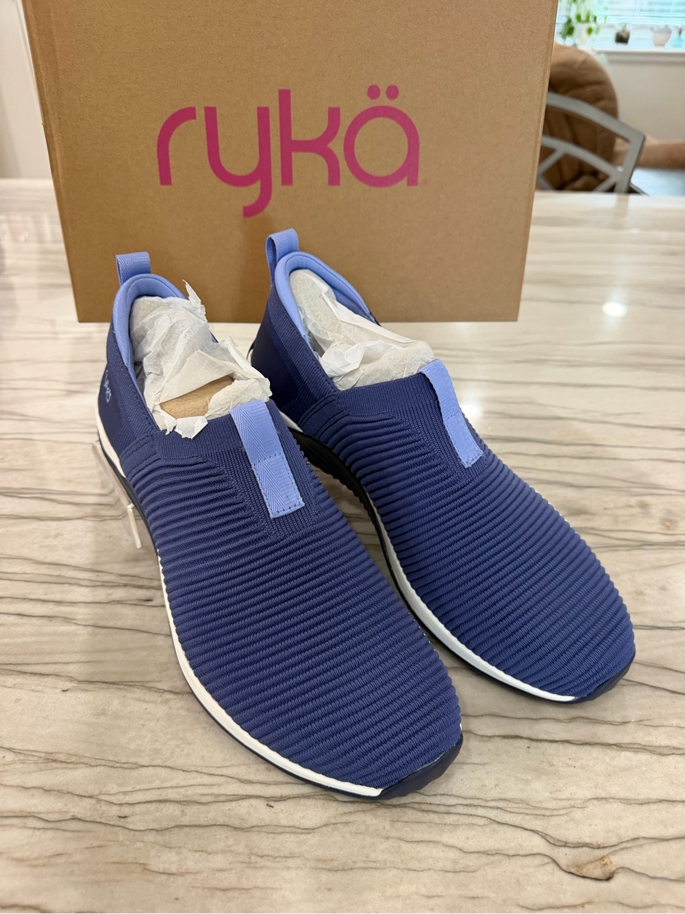 Ryka Women's Slip-On Sneakers in Blue